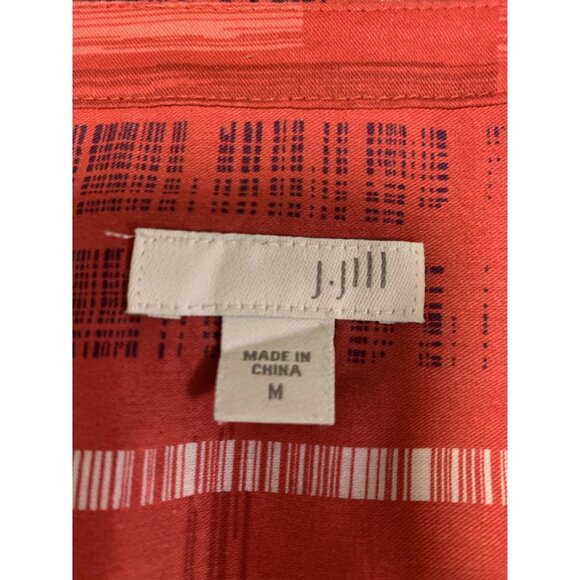 J Jill Plaid Quarter Button Up Long Sleeve Blouse Size M - Picture 4 of 7